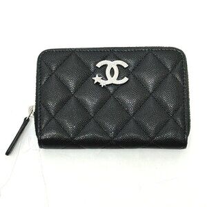 CHANEL AP3728　 25B Matelasse Star CC Mark Zip Folded wallet Unused
